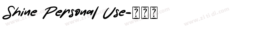 Shine Personal Use字体转换